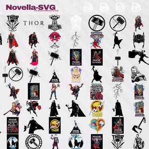 Pacote de arquivos T.hor SVG, PNG e EPS, arquivos de corte T.hor, arquivos T.hor em camadas, clipart T.hor, adesivo digital T.hor, T.hor para Cricut e Silhouette.