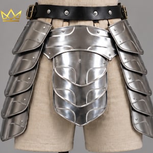 Medieval Tassets Armor, Steel Hip & Thigh Armor, Knight Plate Armor, Renaissance LARP Costume, Fantasy Warrior Armor