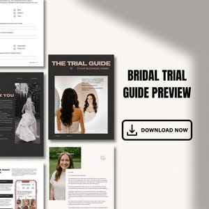 Plantilla de Canva para guía de prueba nupcial para maquilladores y estilistas de bodas (descarga instantánea)