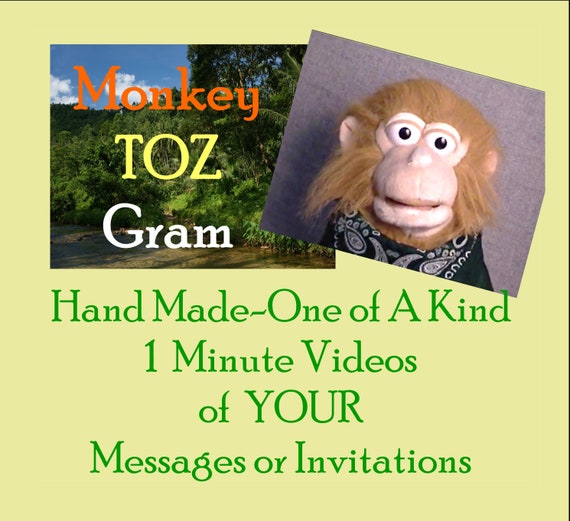 Personalized Monkey Video Message or Invitation Funny E Card - Etsy Canada Personalized Monkey Video Message or Invitation Funny E Card - Etsy Canada