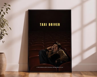 Taxi Driver Minimalist Poster Print, 300 DPI High Quality Room Decor and Gift (Digital Download)