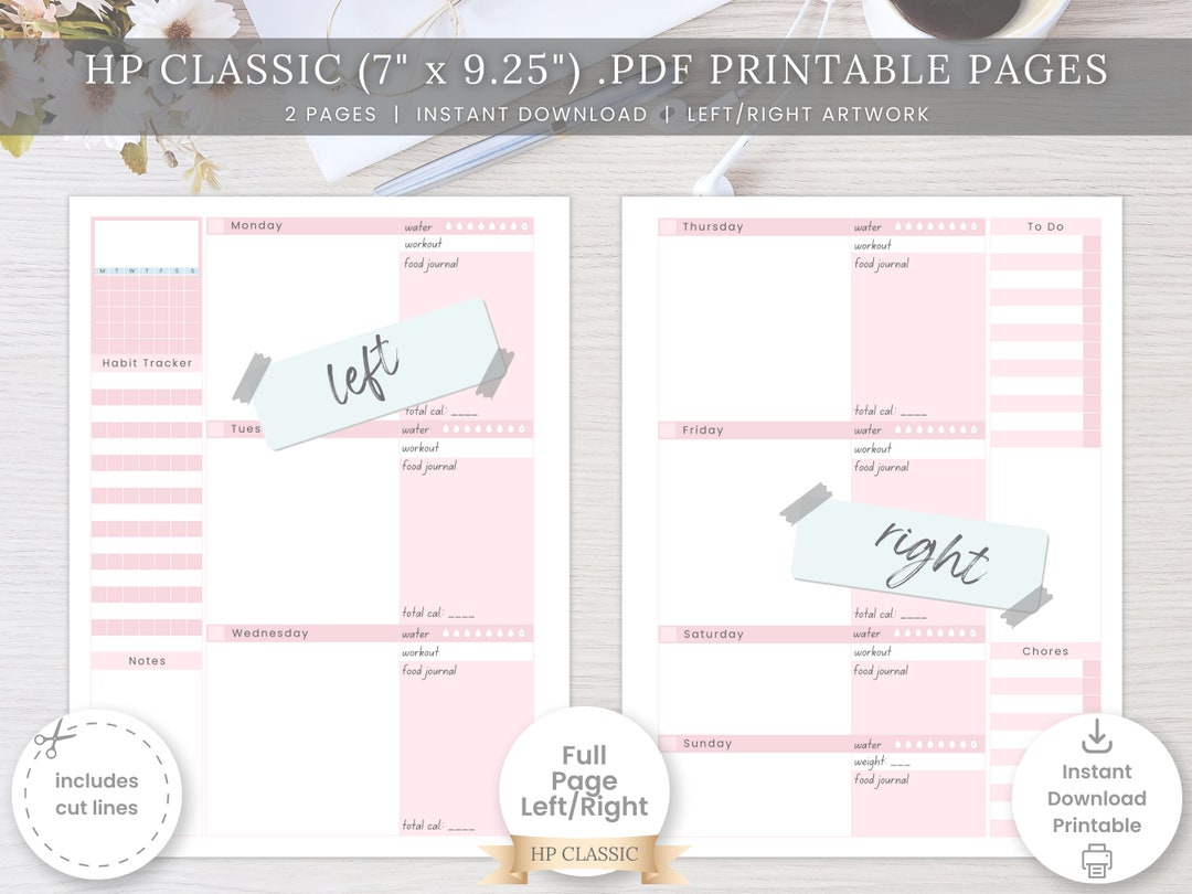 Classic Happy Planner Dashboard Layout Weekly Planner Day Planner Classic Happy Planner Dashboard Layout Weekly Planner Day Planner