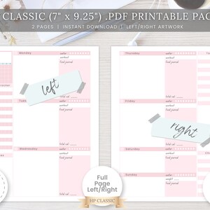 Classic Happy Planner Dashboard Layout Weekly Planner, Day Planner, Mambi Classic, Happy Planner Printable Inserts