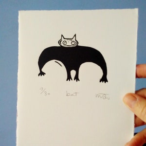 Lino Print Bat image 4