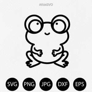 Cute Frog SVG | Kawaii Frog png dxf eps jpg | Cricut Funny Cut File | Laser Engraving Froggy | Commercial Use