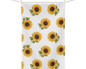 Sunflower Watercolor Tea Towel | Botanical Kitchen Dish Towel by Bill Shew