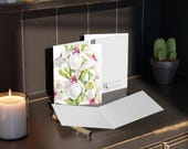 White Turtlehead Flower Greeting Card, Botanical Watercolor Blooms (Pack of 8, 16, or 24), alternate view (Bill Shew)