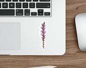 Purple Liatris Blazing Star Sticker, Botanical Wildflower Garden Decal, detail view (Bill Shew)