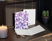 Purple Hydrangea Watercolor Greeting Card, Botanical Floral Art (Blank Inside), alternate view (Bill Shew)
