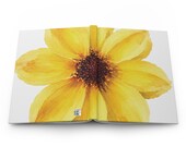 Watercolor Yellow Daisy Hardcover Journal | Botanical Lined Notebook (150 Pages), detail view (Bill Shew)