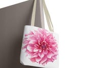 Gazania Watercolor Tote Bag, Botanical Floral Canvas Bag, Orange Yellow Flower Tote, alternate view (Bill Shew)