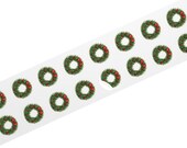 Christmas Wreath Sticker, Holiday Wreath Sticker, Evergreen Wreath, framing detail (Bill Shew)