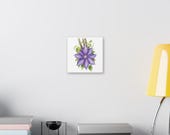 Purple Clematis Botanical Art Classic Stretched Canvas | Floral Wall Decor, alternate view (Bill Shew)