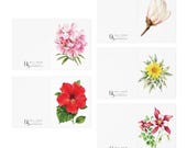 Watercolor Floral Note Cards, Assorted Bouquet Designss (Set of 5), detail view (Bill Shew)