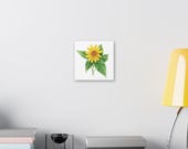 Golden False Sunflower Botanical Art Classic Stretched Canvas | Floral Wall Decor, alternate view (Bill Shew)