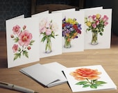 Watercolor Floral Note Cards, Assorted Rose Bouquet Art Prints (Digital Art Print), alternate view (Bill Shew)