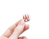 Scandinavian Christmas Gnome Sticker, Festive Knit Hat Art (Roll of 50), framing detail (Bill Shew)