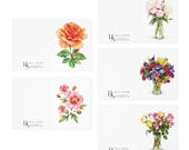 Watercolor Floral Note Cards, Assorted Rose Bouquet Art Prints (Digital Art Print), close-up (Bill Shew)