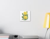 Yellow Prickly Pear Cactus Botanical Art Classic Stretched Canvas, alternate view (Bill Shew)