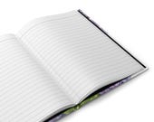 Purple Hydrangea Hardcover Journal | Watercolor Floral Notebook (150 Pages), close-up (Bill Shew)