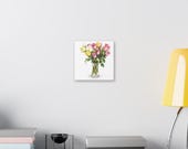 Multicolor Rose Bouquet Botanical Art Classic Stretched Canvas, alternate view (Bill Shew)