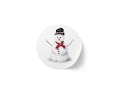 Watercolor Snowman Sticker, Festive Winter Decor, Holiday Art (1"x1" or 2"x2"), detail view (Bill Shew)