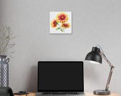 Red Yellow Blanket Flower Botanical Art Classic Stretched Canvas | Floral Wall Decor, in-room view (Bill Shew)