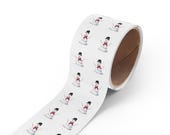 Watercolor Snowman Sticker, Festive Winter Decor, Holiday Art (1"x1" or 2"x2"), alternate view (Bill Shew)