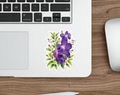 Princess Flower Sticker, Purple Tibouchina Flower Sticker, Botanical Floral Sticker, detail view (Bill Shew)