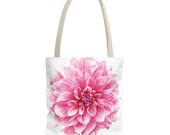 Gazania Watercolor Tote Bag, Botanical Floral Canvas Bag, Orange Yellow Flower Tote by Bill Shew