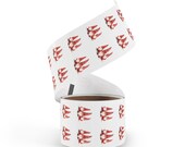 Scandinavian Christmas Gnome Sticker, Festive Knit Hat Art (Roll of 50), in-room view (Bill Shew)
