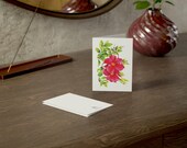 Mandevilla Flower Card, Digital Art Print, Botanical Card, Blank Inside, detail view (Bill Shew)