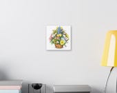 Mixed Flower Basket Botanical Watercolor Art | Colorful Spring Bouquet Wall Decor, alternate view (Bill Shew)