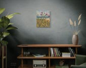 Coastal Thistle Canvas Print, Beach Wildflower Botanical Art, close-up (Bill Shew)