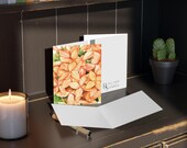 Peach Ixora Watercolor Greeting Card, Tropical Floral Illustration (Pack of 8, 16, or 24), alternate view (Bill Shew)