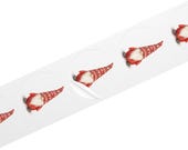 Christmas Gnome Sticker, Red Gnome Sticker, Scandinavian Gnome, Holiday Sticker, detail view (Bill Shew)