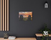 Adirondack Chairs Lakeside Sunset Canvas, in-room view (Bill Shew)