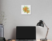 Orange Butterfly Weed Botanical Art Classic Stretched Canvas | Wildflower Wall Decor, in-room view (Bill Shew)