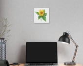 Golden False Sunflower Botanical Art Classic Stretched Canvas | Floral Wall Decor, in-room view (Bill Shew)