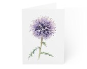 Globe Thistle Greeting Card, Digital Art Print, Botanical Card, Blank Inside, Bill Shew wall art print