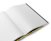 Watercolor Yellow Daisy Hardcover Journal | Botanical Lined Notebook (150 Pages), close-up (Bill Shew)