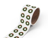 Christmas Wreath Sticker, Holiday Wreath Sticker, Evergreen Wreath, detail view (Bill Shew)