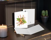 8 cards - Orange Ixora Watercolor Card, Botanical Floral Illustration, alternate view (Bill Shew)