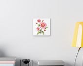 Pink Rose of Sharon Botanical Art Classic Stretched Canvas | Floral Wall Decor, alternate view (Bill Shew)