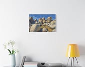Lakeside Boulders Canvas Print, Granite Rocks Digital Art Print, Nature Wall Art, Canvas Wall Decor, alternate view (Bill Shew)