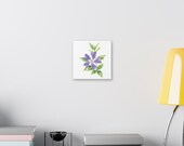 Purple Periwinkle Botanical Watercolor Flower Art | Vinca Floral Wall Decor, alternate view (Bill Shew)