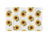 Sunflower Watercolor Tea Towel | Botanical Kitchen Dish Towel, alternate view (Bill Shew)