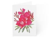 Desert Rose Greeting Card, Digital Art Print, Botanical Card, Blank Inside, Bill Shew wall art print