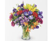Colorful Wildflower Bouquet Botanical Art Classic Stretched Canvas, close-up (Bill Shew)