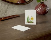 White Daffodil Greeting Card, Digital Art Print, Botanical Card, Blank Inside, detail view (Bill Shew)